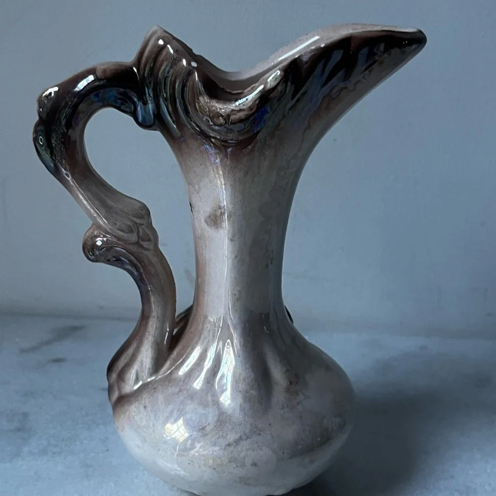 Vintage Ceramic Vase with Floral Design